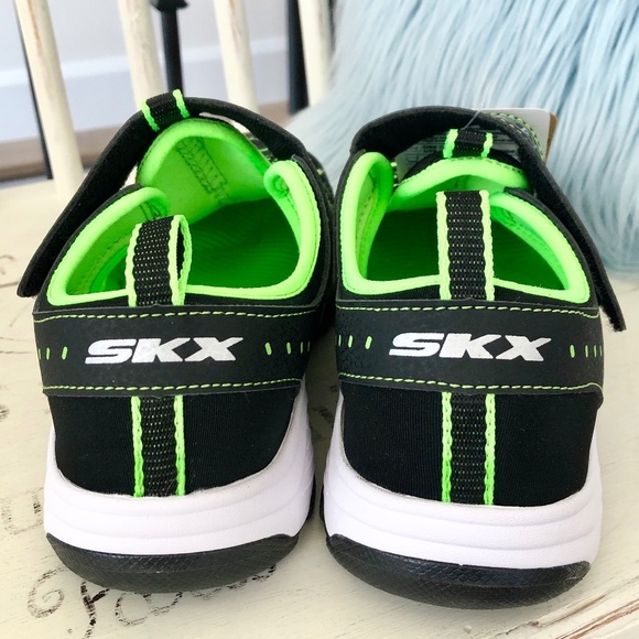 Skechers, Solar Quest, Fishermans Sandals, Black, Green, Kids, Size 3, NEW - Picture 4 of 14